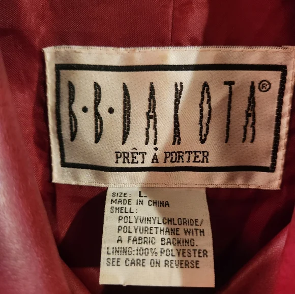BB Dakota Red Jacket Size Large - Picture 3 of 5